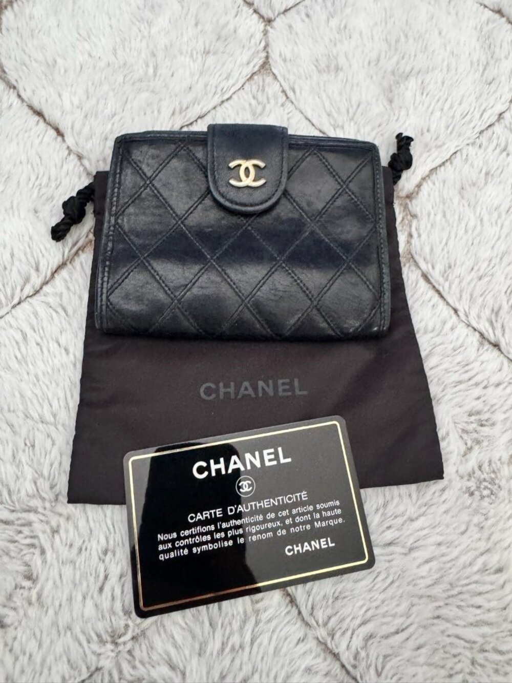 Chanel Timeless CC Lambskin Kisslock Compact Wallet